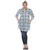 Plus Size Plaid Tunic Top - Blue