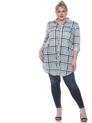 Plus Size Plaid Tunic Top