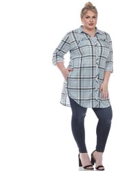 Plus Size Plaid Tunic Top