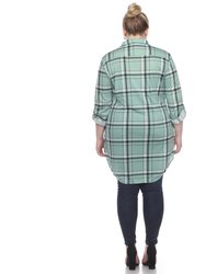 Plus Size Plaid Tunic Top