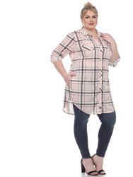 Plus Size Plaid Tunic Top