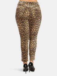 Plus Size Printed Cheetah Pants
