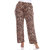 Plus Size Printed Palazzo Pants - Brown Snake