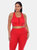 Plus Size Racer Back Sports Bra - Red