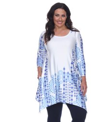 Plus Size Rella Tunic Top - White