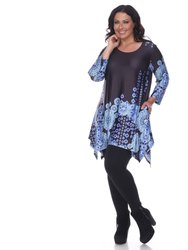 Plus Size Rella Tunic Top - Black