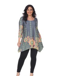 Plus Size Rella Tunic Top - Grey