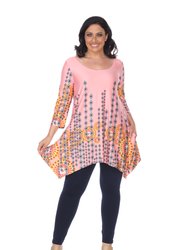 Plus Size Rella Tunic Top - Pink