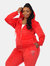 Plus Size Rhinestone 2 Piece Velour Tracksuit Set