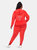 Plus Size Rhinestone 2 Piece Velour Tracksuit Set