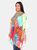 Plus Size Short Caftan with Tie-up Neckline