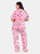 Plus Size Short Sleeve & Pants Tropical Pajama Set