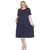 Plus Size Short Sleeve Pocket Swing Midi Dress