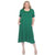 Plus Size Short Sleeve Pocket Swing Midi Dress