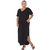 Plus Size Short Sleeve V-Neck Maxi Dress