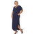 Plus Size Short Sleeve V-Neck Maxi Dress