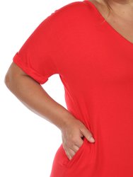 Plus Size Short Sleeve V-Neck Maxi Dress