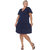 Plus Size Short Sleeve V-Neck Tiered Midi Dress