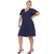 Plus Size Short Sleeve V-Neck Tiered Midi Dress