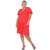 Plus Size Short Sleeve V-Neck Tiered Midi Dress