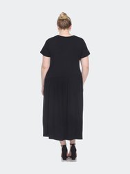 Plus Size Short Sleeves Maxi Dress