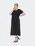 Plus Size Short Sleeves Maxi Dress