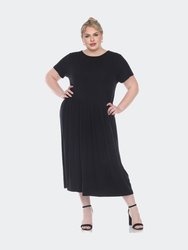Plus Size Short Sleeves Maxi Dress