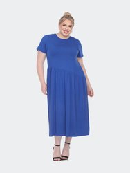 Plus Size Short Sleeves Maxi Dress