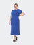 Plus Size Short Sleeves Maxi Dress