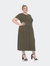 Plus Size Short Sleeves Maxi Dress