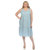 Plus Size Sleeveless Tiered Chambray Midi Dress - Denim Blue