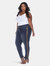 Plus Size Super Stretch Denim with Cheetah Pannel