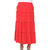 Plus Size Tiered Maxi Skirt - Red