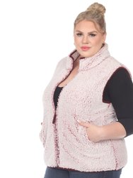 Plus Size Zip Up Sherpa Vest