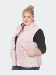 Plus Size Zip Up Sherpa Vest