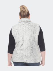 Plus Size Zip Up Sherpa Vest