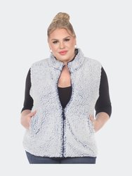 Plus Size Zip Up Sherpa Vest