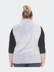 Plus Size Zip Up Sherpa Vest