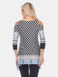 Printed Cold Shoulder Tunic