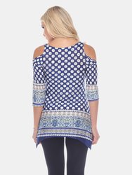 Printed Cold Shoulder Tunic