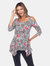 Printed Cold Shoulder Tunic - Leopard