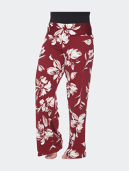 Printed Plus Size Palazzo Pants - Red