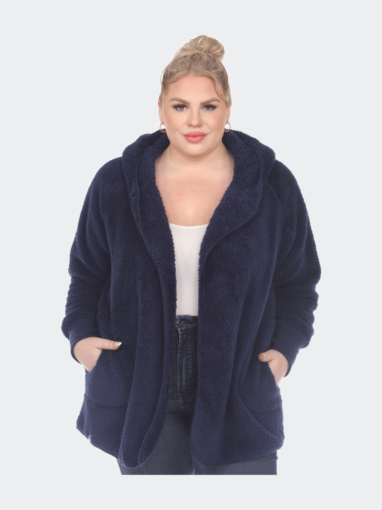 PS Plush Hooded Cardigan With Pockets