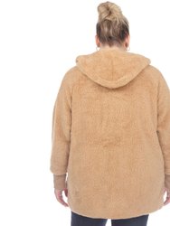 PS Plush Hooded Cardigan With Pockets