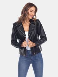 PU Faux Leather Jacket - Black