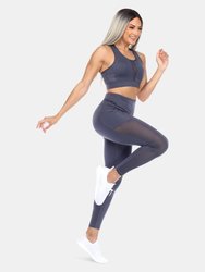 Racer Back Sports Bra & Mesh Leggings Set