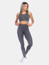 Racer Back Sports Bra & Mesh Leggings Set