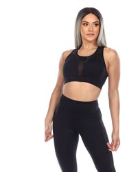 Racer Back Sports Bra - Black