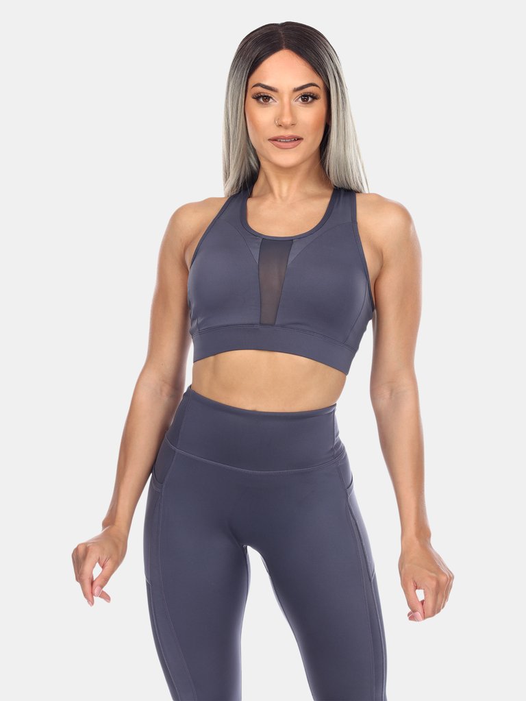 Racer Back Sports Bra - Blue