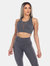 Racer Back Sports Bra - Charcoal